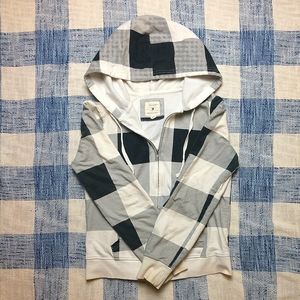 Plaid Zip-up Hoodie
